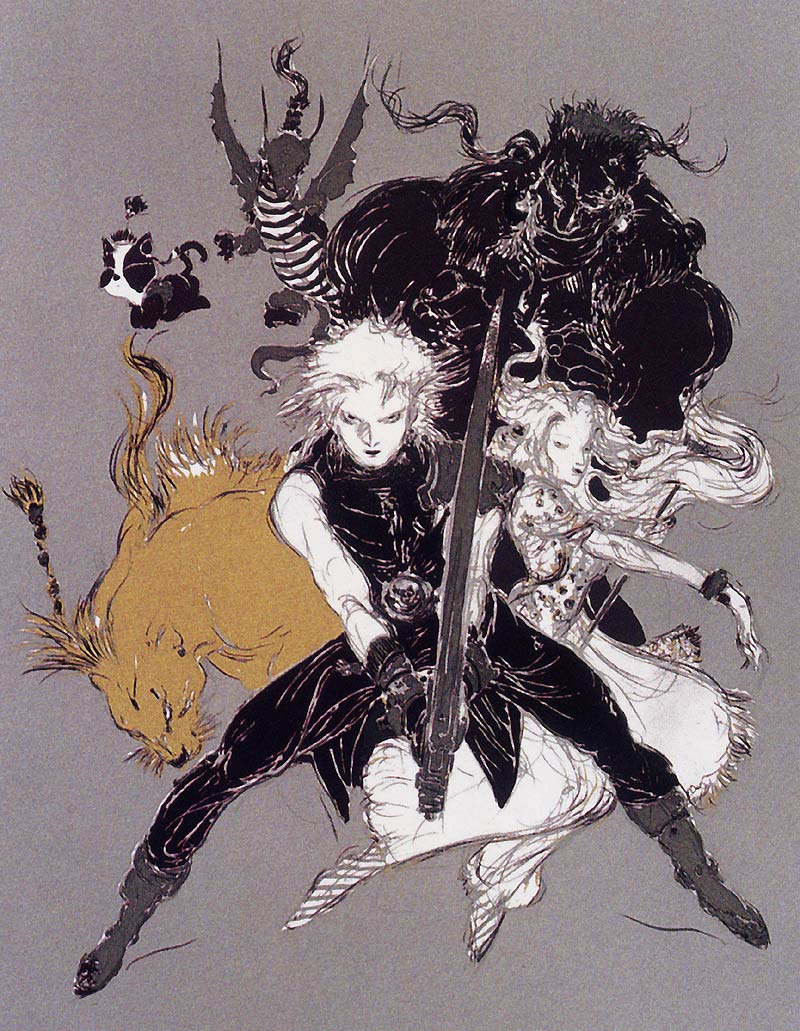 Illustration for article titled The Beautiful Final Fantasy Art of Yoshitaka Amano